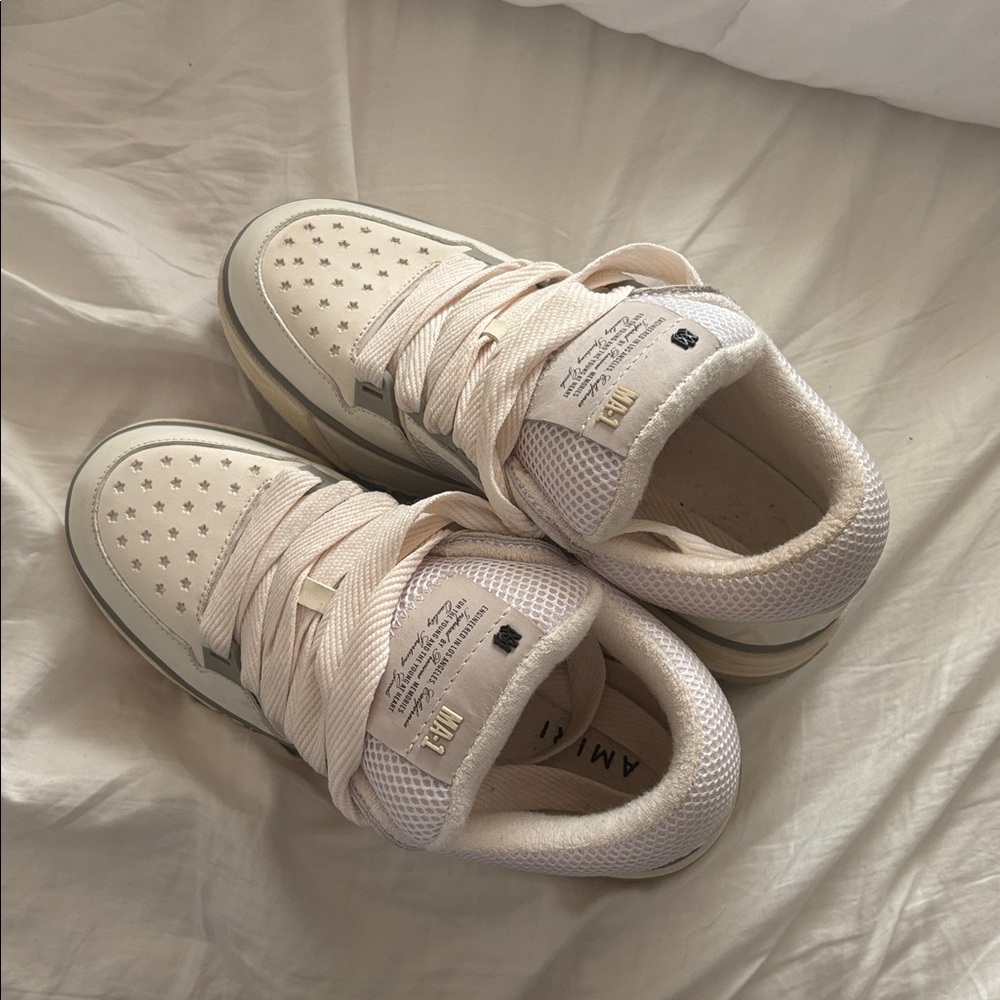 Cream and White Sneakers